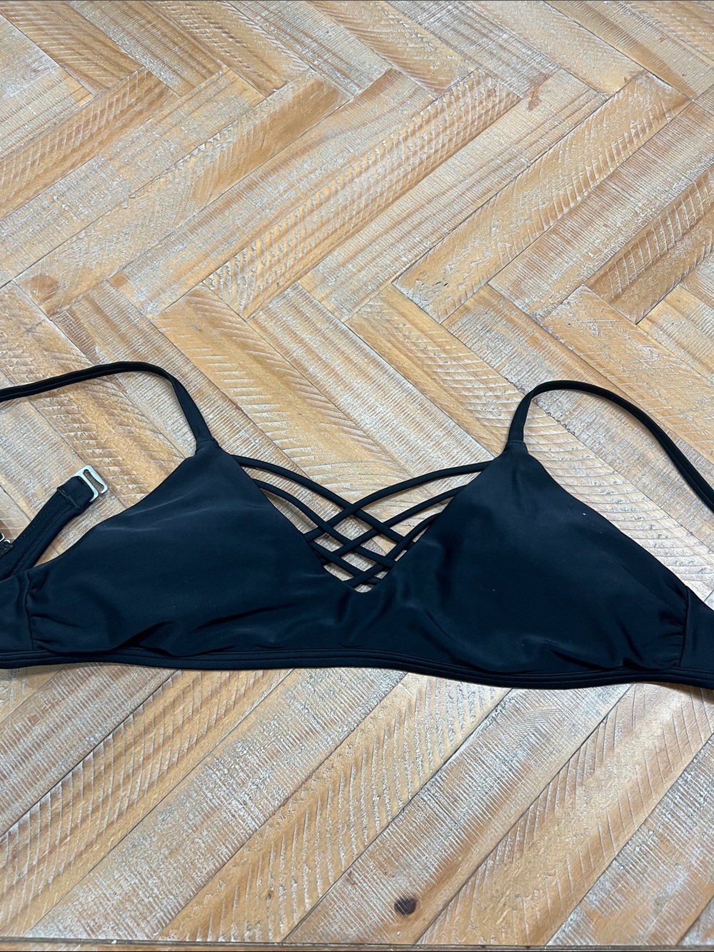 Hollister black Strappy Bralette Bikini Top
